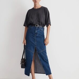 👖 MADEWELL Blue Jean Denim Maxi Skirt.